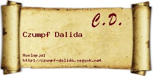 Czumpf Dalida névjegykártya